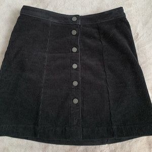 Forever 21 Black Corduroy Mini Skirt